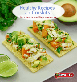 Healthy Recipes with Cruskits