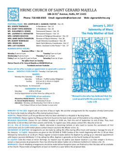 HRINE CHURCH OF SAINT GERARD MAJELLA