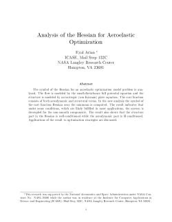 Analysis of the Hessian for Aeroelastic Optimization
