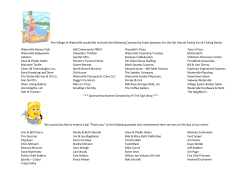 The Village of Waterville would like to thank the following