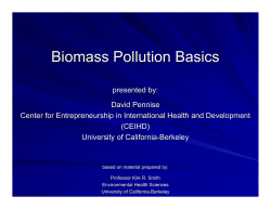 Biomass Pollution Basics - World Health Organization