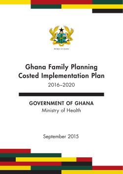 Ghana Family Planning Costed Implementation Plan