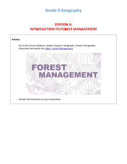 Forestry Management Stations