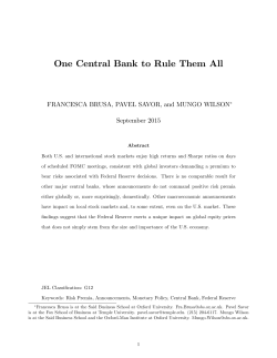 One Central Bank to Rule Them All