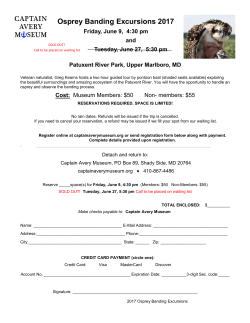 Osprey Banding Excursions 2017