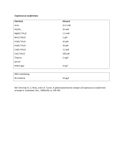 Cryptococcus neoformans Chemical Amount Urea 21.5 mM