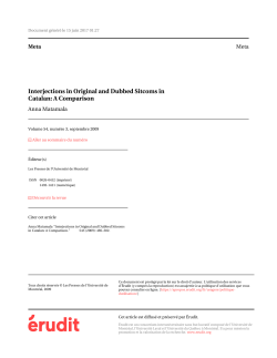 Interjections in Original and Dubbed Sitcoms in Catalan