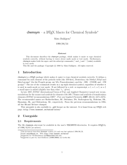 chemsym –aL ATEX Macro for Chemical Symbols