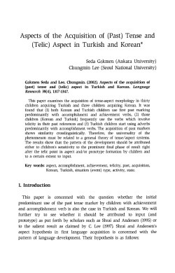 Aspects of the Acquisition of (Past) Tense and (Telic) Aspect in