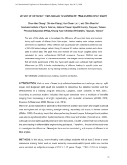 EFFECT OF DIFFERENT TIBIA ANGLES TO LOADING OF KNEE