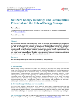 Net-Zero Energy Buildings and Communities