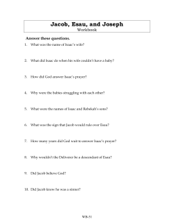 Jacob, Esau, and Joseph