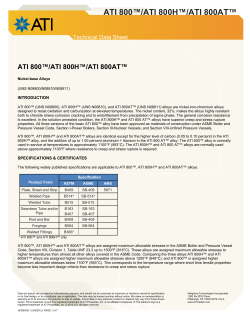 ATI 800&trade;/ATI 800H&trade;/ATI 800AT&trade;