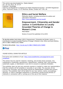 Empowerment, Citizenship and Gender Justice: A