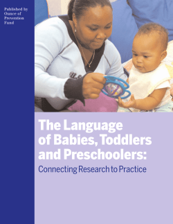 The Language of Babies,Toddlers and Preschoolers