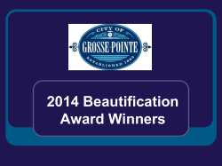 Beautification Award Winners 2014