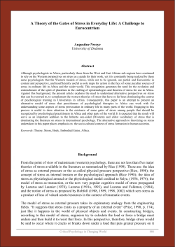 A Theory of the Gates of Stress in Everyday Life: A