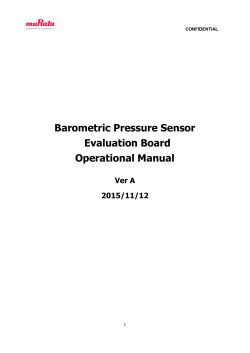 Barometric Pressure Sensor Evaluation Board Operational Manual