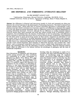 are dispersal and inbreeding avoidance related?