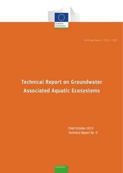 Technical Report on Groundwater Associated Aquatic Ecosystems