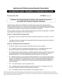 Bulletin 4: Guidelines on Portable Storage Containers