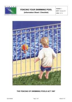 pool fencing checklist - Timaru District Council