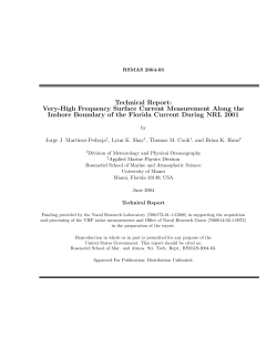 Technical Report: Very-High Frequency Surface Current