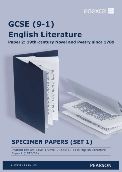 Specimen paper 2 - Set 1 - Edexcel