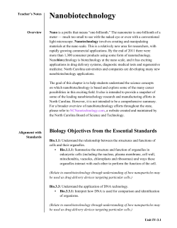 Nanobiotechnology - North Carolina Association for Biomedical