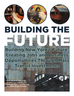 Building New York`s Future: Creating Jobs and Business