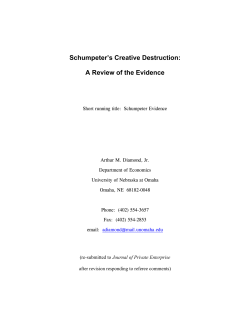 Schumpeter`s Creative Destruction: A Review of