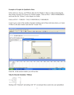 Lecture notes explaining how to make certain graphs in Minitab