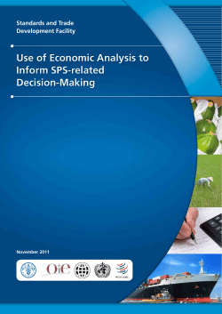 Use of Economic Analysis to Inform SPS-related Decision