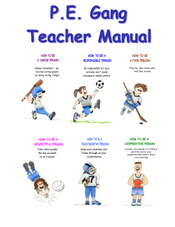 CHARACTER EDUCATION WITH THE P