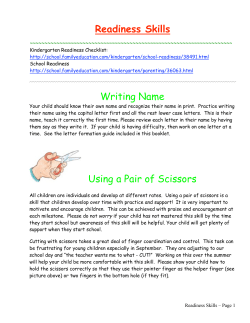 Readiness Skills - Milford Public Schools