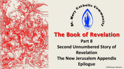 Part 8 Second Unnumbered Story of Revelation The New Jerusalem