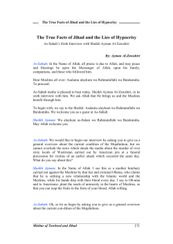The True Facts of Jihad and the Lies of Hypocrisy