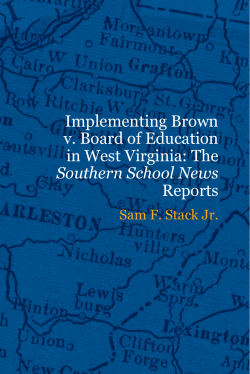 Implementing Brown v. Board of Education in West Virginia: The