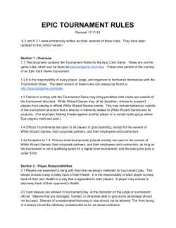 epic tournament rules