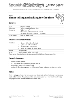 Time: telling and asking for the time