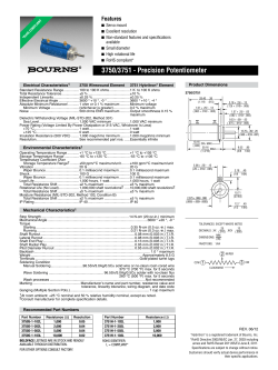 3750/3751 - Precision Potentiometer
