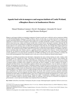 Aquatic food webs in mangrove and seagrass habitats of Centla