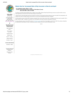 03-02-12 Watch Out for Increased Risk of Rip Currents in March and