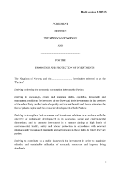 Draft Model Agreement (English)