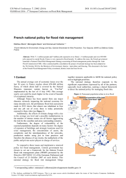 French national policy for flood risk management