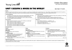 UNIT 1 Session 2: where in the world?