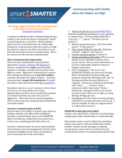 Communicating with Civility when the Stakes are High