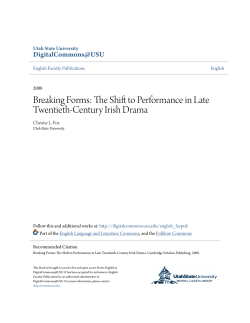 Breaking Forms: The Shift to Performance in Late Twentieth
