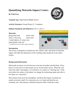 Quantifying Meteorite Impact Craters