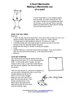 A Scarf Marionette Making a Marionette out of a scarf
